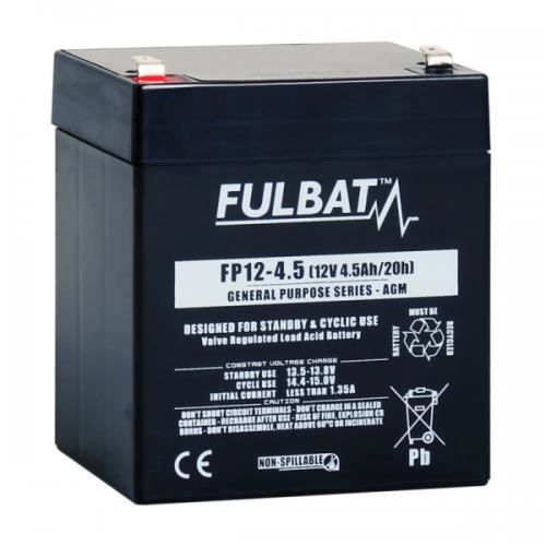 Batterie FULBAT AGM plomb étanche FP12-4.5 (T1) 12 volts 4,5 Amps