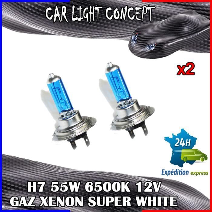 ampoule xenon H7 de voiture 55 w 12 v SUPER WHITE pour phare blanc optique X 2