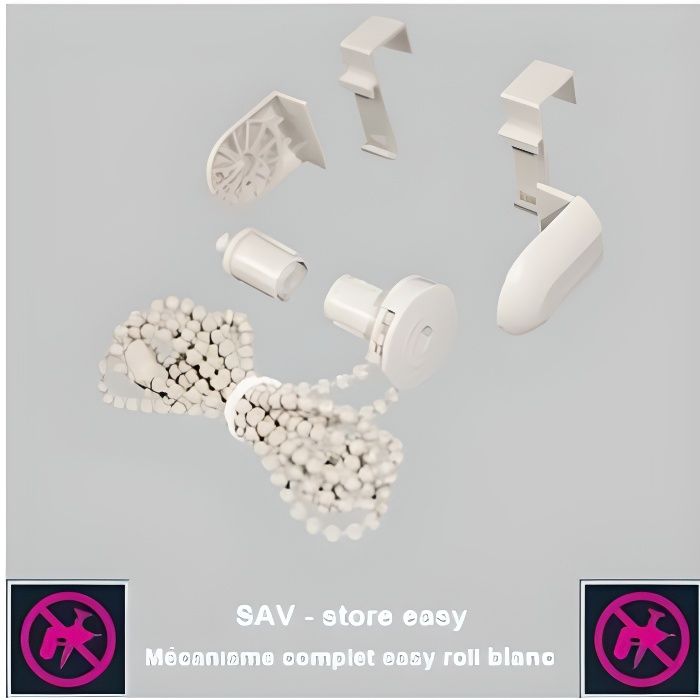 MADECOSTORE Mécanisme complet blanc pour store enrouleur easy