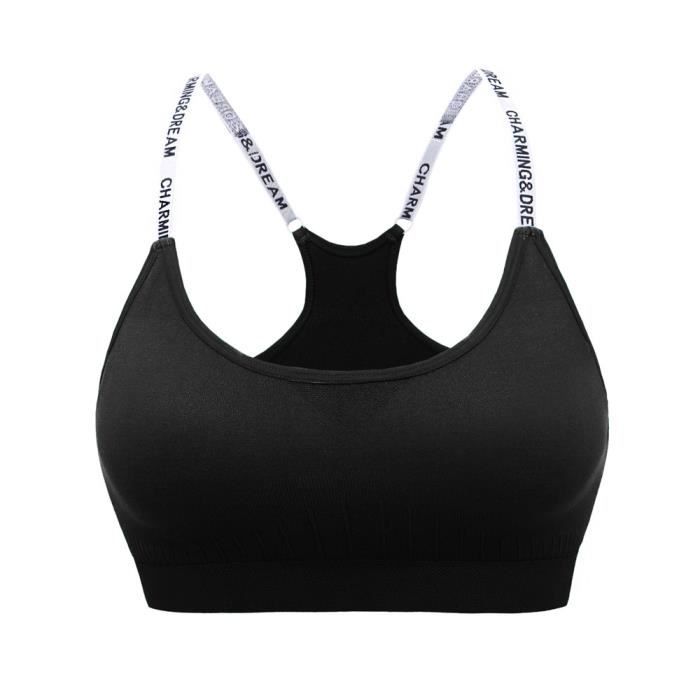 Soutien-gorge de yoga de sport de haute résistance pour femmes Soutien-gorge de yoga à poche à impact élevé LLZ81114723BKM_ion