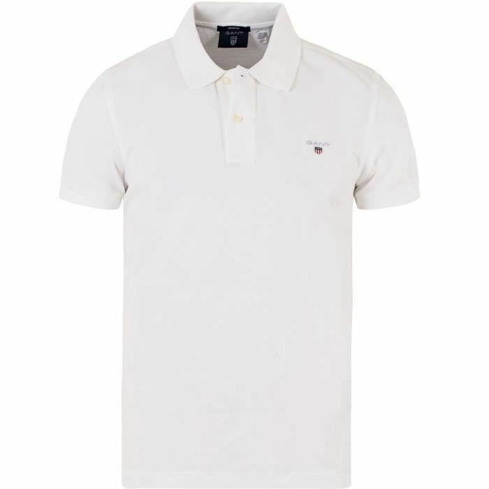 GANT Polo Manches Courtes Blanc - Homme