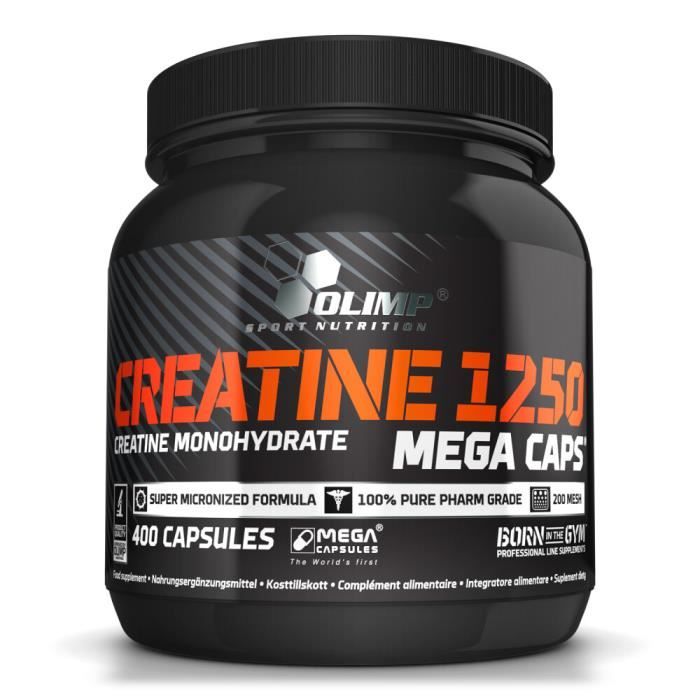 Créatine monohydrate Creatine 1250 Mega Caps - 400 Gélules