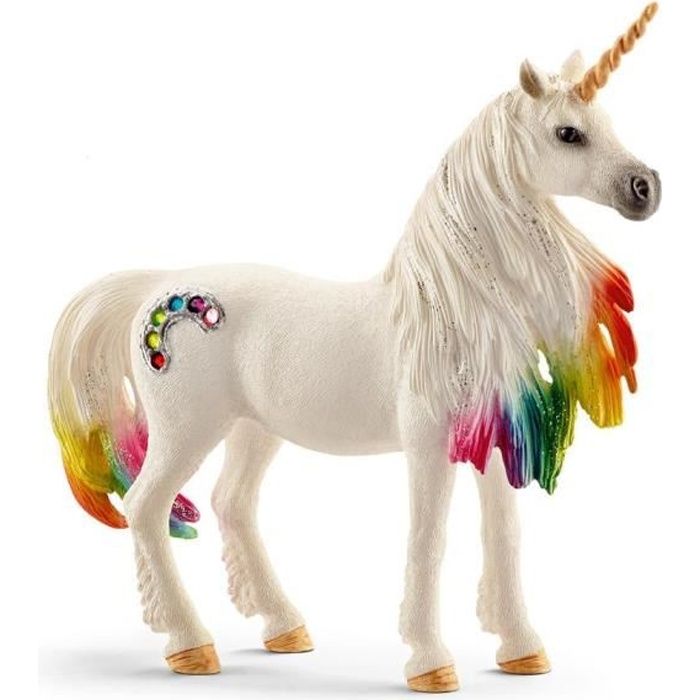 Schleich Figurine 70524 - Bayala Elf Monde des Elves - Licorne arc-en-ciel, femelle