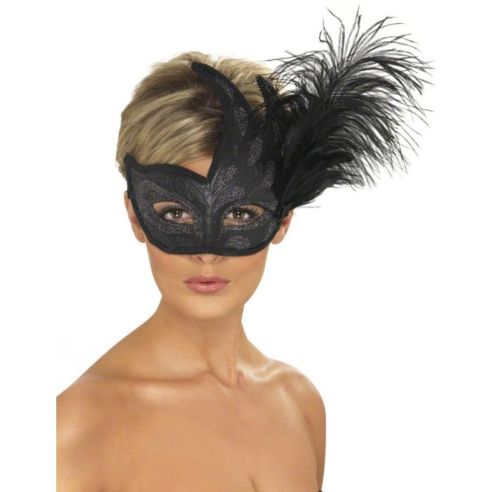 Masque plume colombine Taille Unique