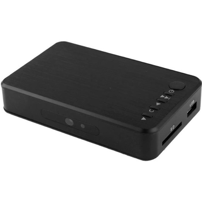 Mini Lecteur Multimédia Full HD 1080p HDD Carte SD USB Sortie HDMI VGA