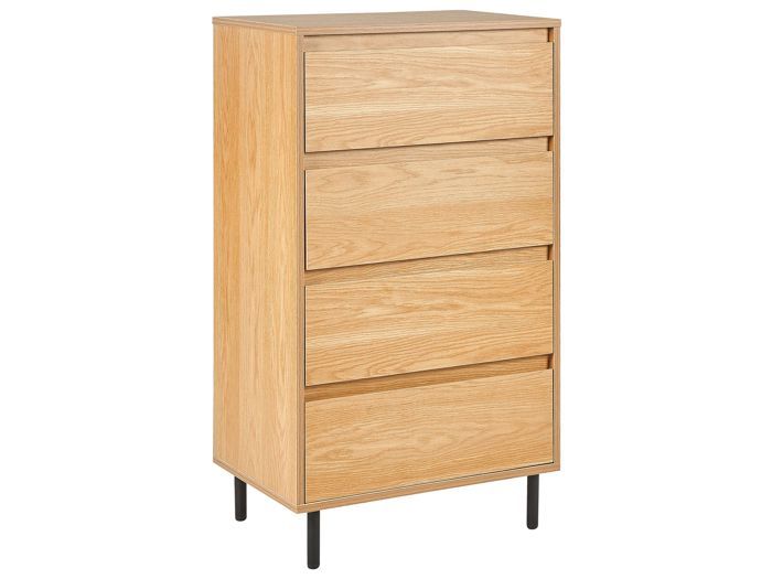 Commode à 4 tiroirs bois clair NIKEA Commode à 4 tiroirs bois clair NIKEA