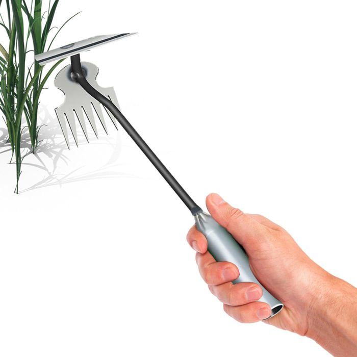 2 Outils Désherbage Manuel 5-en-1 - Acier Inoxydable Avec Manche Bois - Jardinage Écologique