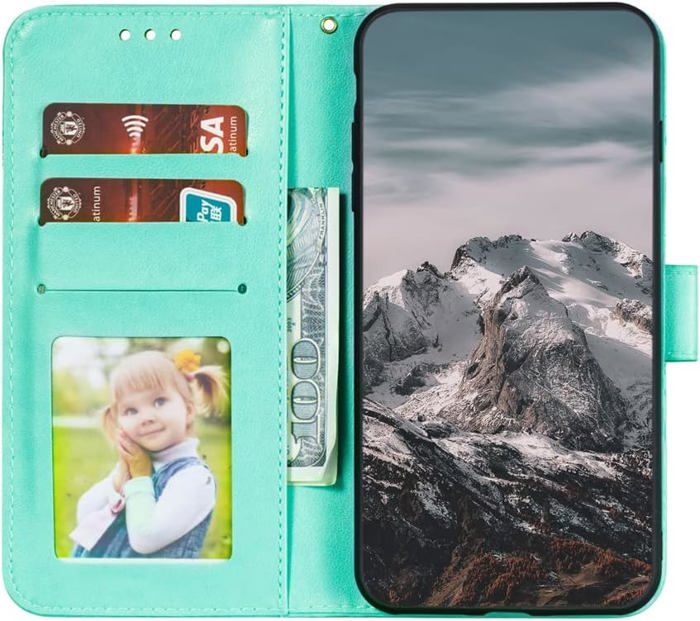 Étui pour Samsung Galaxy M32 4G/F22 en Cuir PU avec [Magnétique] Flip