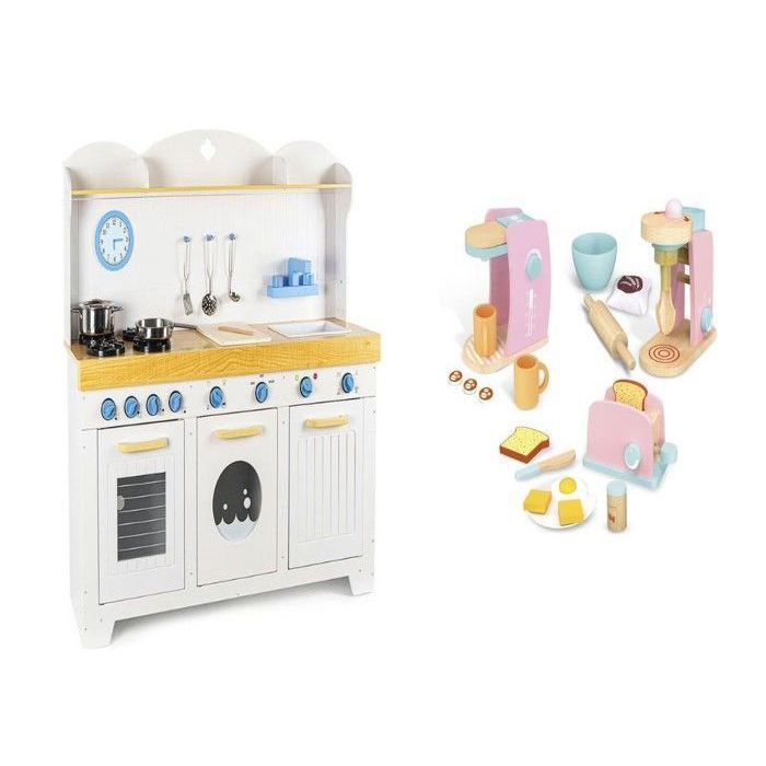 Cuisine Saint-Tropez 246337A en Bois avec Ensemble dÉlectroménagers – Jeu Complet pour Petits Chefs