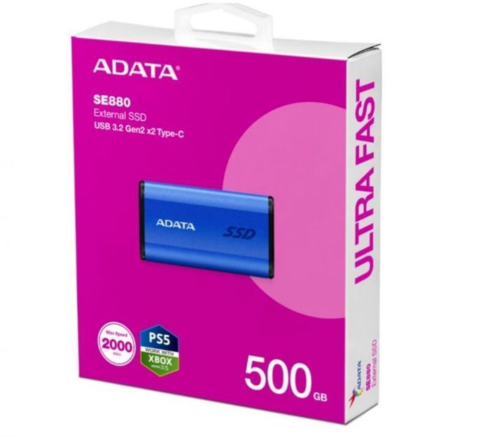 Disque dur SSD externe Adata SE880 500 Go USB 3.2 Gen 2x2 - vue 2