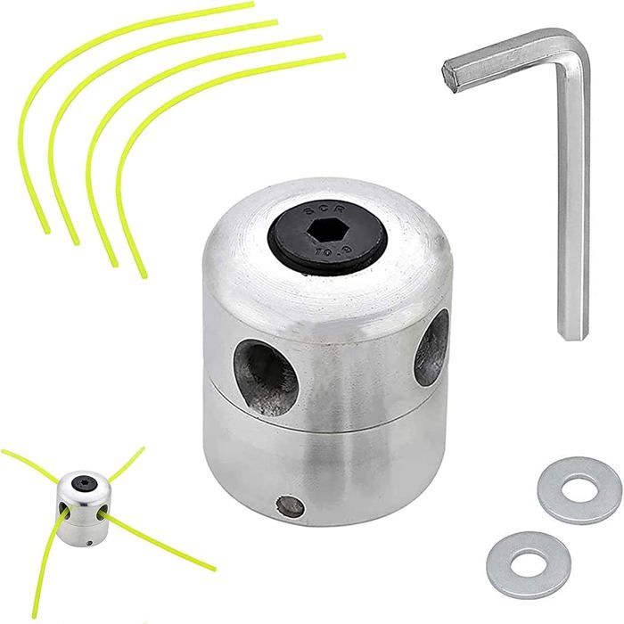Tête De Débroussailleuse Universelle En Aluminium - Pour Fil Nylon Double - Remplacement Tondeuse