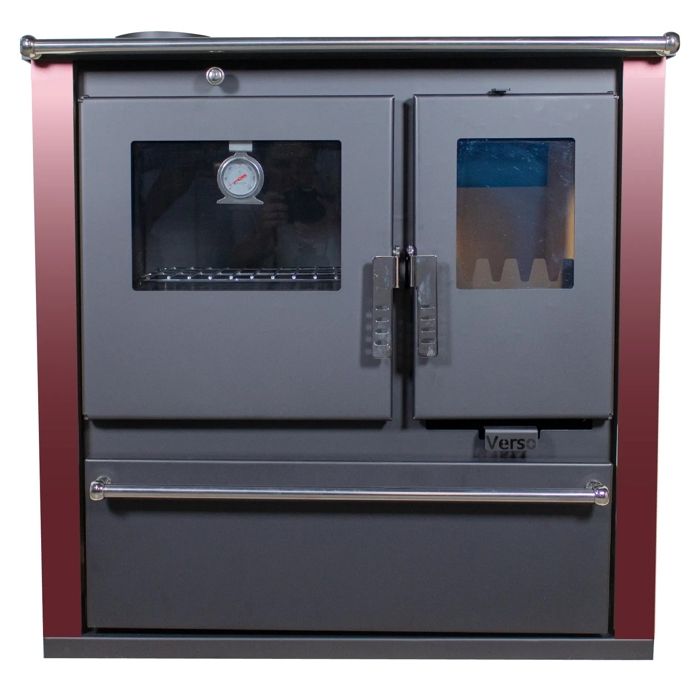 Poêle à bois Verso CS Plus Bordo 7 7 kW Four plaque Gauche