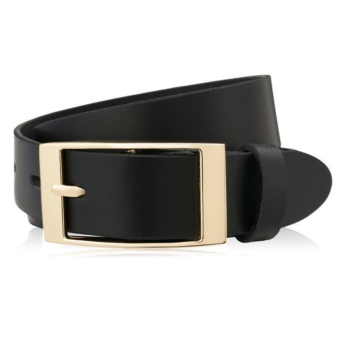 Accessoire Mode Femme élégant XZQTIVE Ceinture Femme Cuir Synthétique - Boucle Dorée - 2.8cm Universelle Ceinture Fine Jean