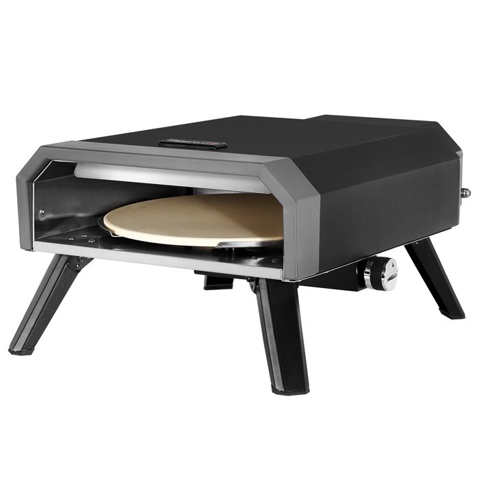 Four à Pizza Gaz Extérieur - Royal Gourmet - Barbecue à Pizza de 4 kW avec Pierre Pizza de DIA 33 cm Noir