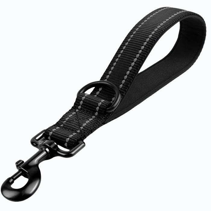 Meilleurs prix pour Laisse Courte pour Chien de 30 cm avec Clip en métal et Rembourrage Doux réfléchissante en Nylon Convient aux Chiens  QIEDOVIEY