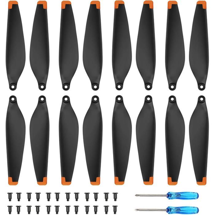 Mini 3 Hélices 16 hélices Mini 3 pour drone avec 24 vis et tournevis accessoires Mini 3(orange)