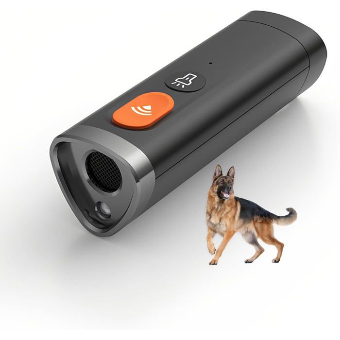 Répulsif ultrasonique pour chien - Ultrasons 25000Hz - Lampe de poche LED intégrée - Batterie rechargeable