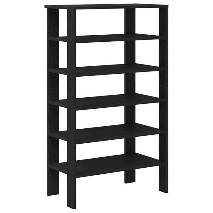 Moderne Étagère à chaussures noir 61x32x105 cm bois dingénierie Etagères & casiers à chaussures @EU62514