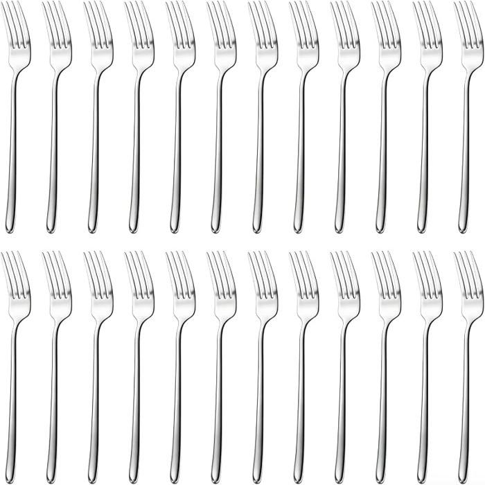 Lot de 24Fourchettes de Table en Acier Inoxydable207 cmPolies MiroirTexture lisseAgréable au toucherLava ENSEMBLE USTENSILES