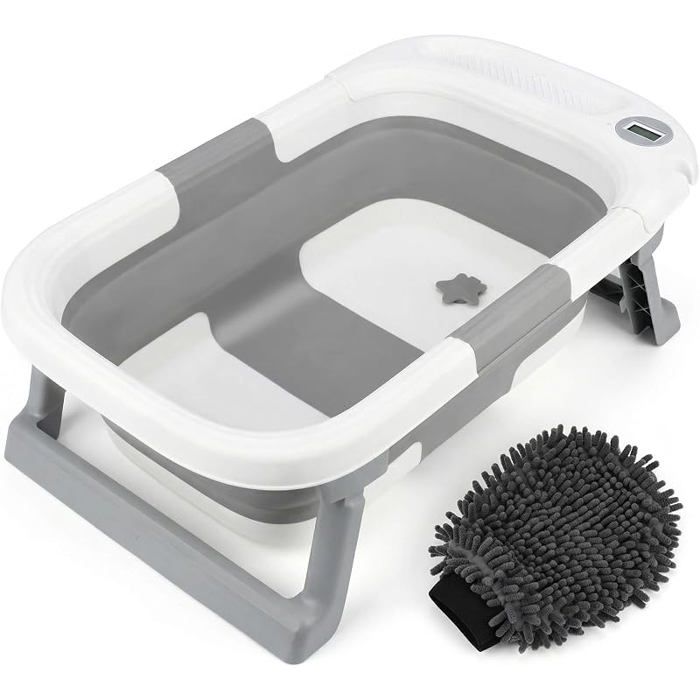 Baignoire Pliable Chien Portable Cadre Renforcé Petits Chiens Chats Baignoire de toilettage 69 5x42x21 cm Bouc BASSIN POUR ANIMAL