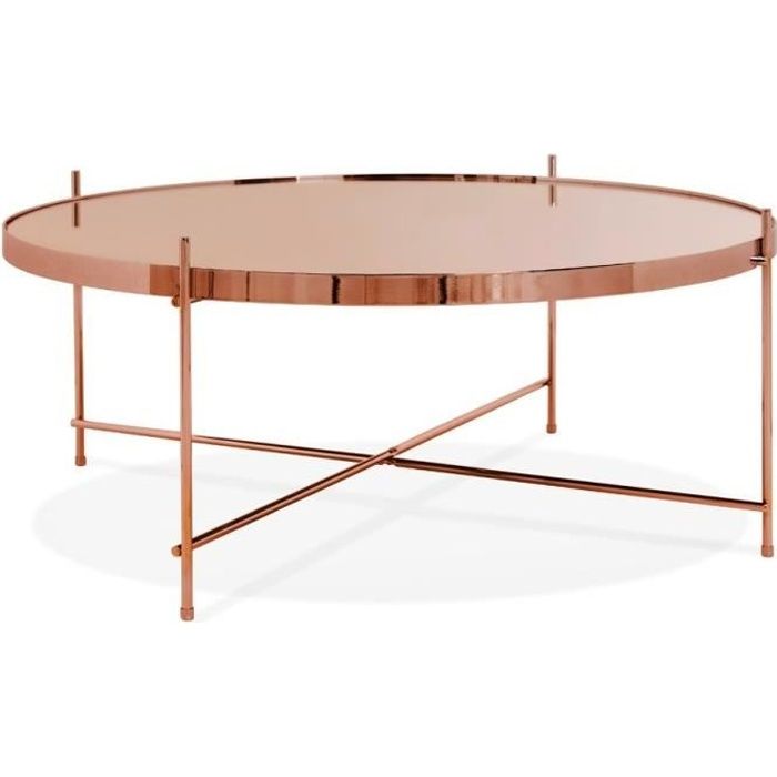table basse de salon - alter ego - kolos big - couleur cuivre - rond - contemporain - design