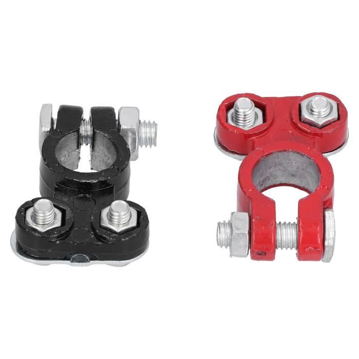 Ashata 2pcs Pinces Bornes Batterie Connecteur Positive Négative Borne ...