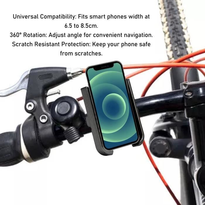 Mohard Support Telephone Moto, 360° Rotation et Anti-Vibrations Support