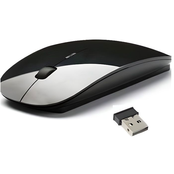 Souris sans fil – TD® – Conception ultra-mince – Compatible avec PC – Technologie optique – Vitesse réglable