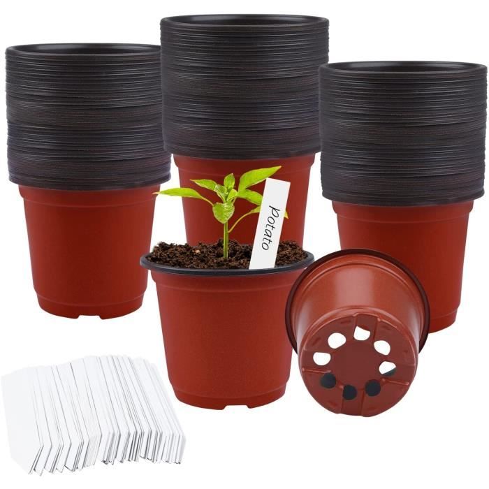 Acheter Petit Pot de fleur rond en plastique en terre cuite, jardinière de  pépinière, ornement de plante de cour