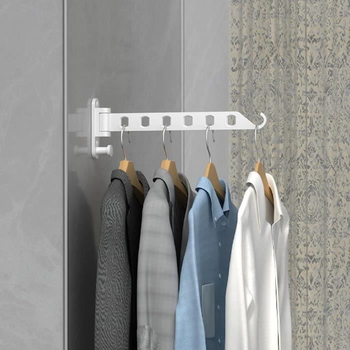 Étendoir À Linge Vêtements Pliable Fixé Au Mur Porte-Serviettes Étendoir À Linge Vêtements Pliable Fixé Au Mur Porte-Serviettes