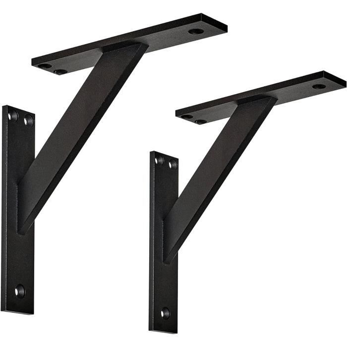 Support D'étagère Industriel,equerre Pour Etagere Flottants 90 Degrés,support D'étagère Mural Métal L,equerre Pour Fixation/connexion/décoration De Meubles,-noir,2 Pièces,White-25x30cm/9.8*11.8in