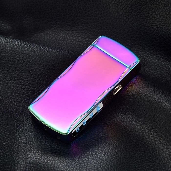 Briquet électrique Rechargeable EleBikk Type-C - Double Arc Plasma Coupe-vent, écran LED, Compact