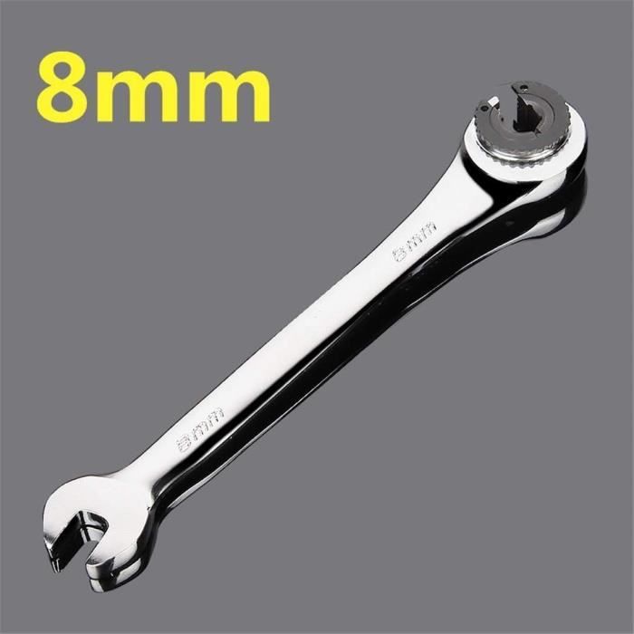 Lot De 8 Clés Combinées à Cliquet Flex-Head Stubby - SAE 5/16 à 3/4 Pouces