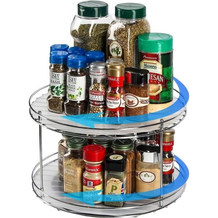 Wilcractk 2 Acrylique Lazy Susan Plateau Tournant 10cm