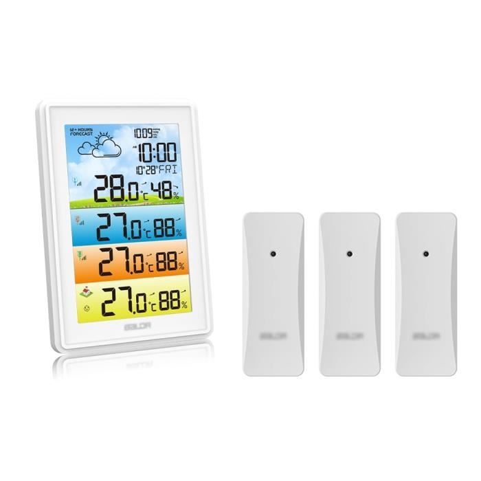 Babominimer Station Météo 3 En 1 Pour Intérieur Et Extérieur, Baromètre