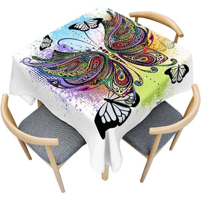 ENEN Modèle Flamant 3D Nappe Carrée Square Anti Tache en Polyester ENEN Modèle Flamant 3D Nappe Carrée Square Anti Tache en Polyester
