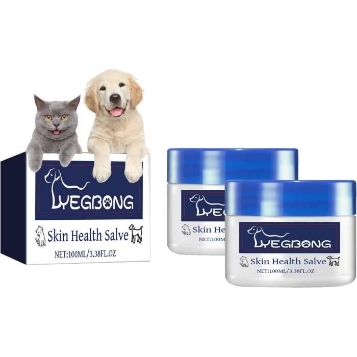 Crème Contre l'eczéma pour Animaux de Compagnie, pommade de Soin des plaies pour Chiens, crème antibactérienne Anti-allergie (2pcs)