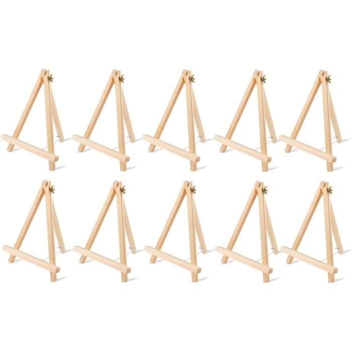 Chevalets De Présentation En Bois Noir - Lot De 4 Supports Pour Assiettes, Cadres Photo 8 Pouces