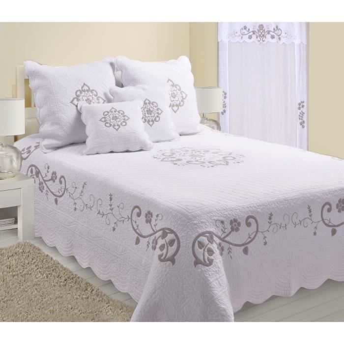 COUVRE LIT BOUTIS 100%COTON IMPRIMÉ 2 places 230*250cm - Maison
