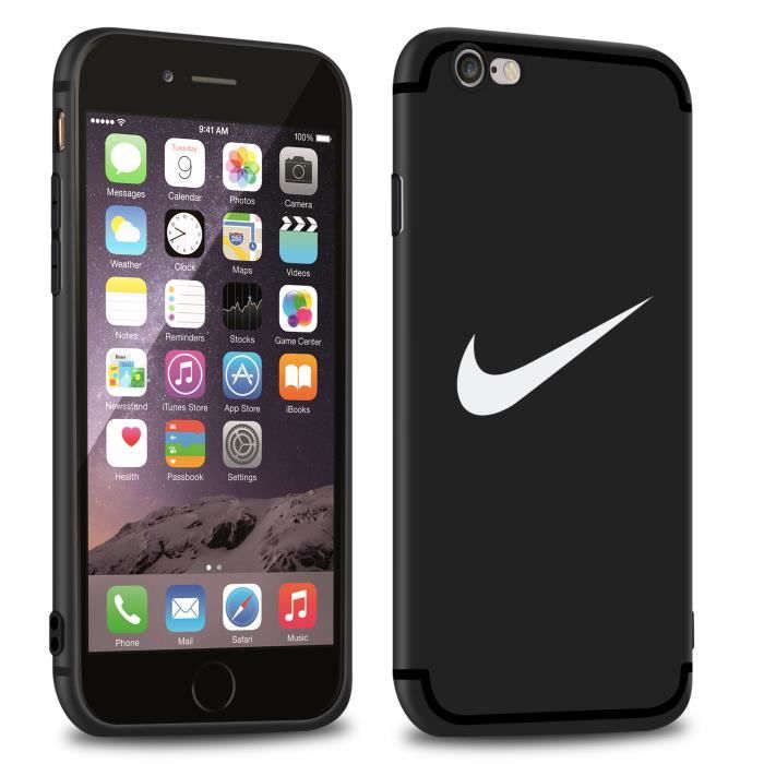 Nike Coque iPhone 6 6S Coque Silicone Hedgehog Coque Noir Cdiscount Telephonie