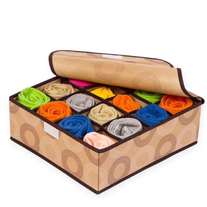 2pcs Organiseurs de Sous Vêtements Brown - Cdiscount Maison