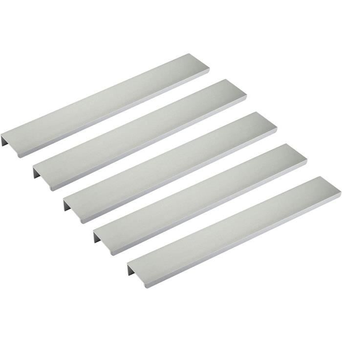 SOTECH 5 Poignées De Meuble Blankett Jane 680 Mm Noir BA 4 X 160 Mm Poignées D'armoire à Monter à L'intérieur De La Façade, Vis De Fixation Incluses