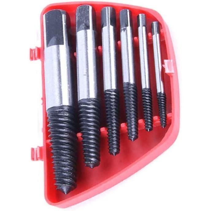 Extracteur de Vis Cassé Extracteur de Vis Multiéclaté Kit Dureté en Acier Inoxydable Extracteur