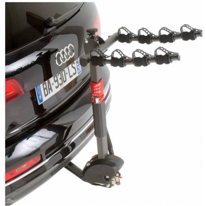 Porte velo d'attelage mottez hercule pour 4 velos inclinable avec antivol -  Cdiscount Auto