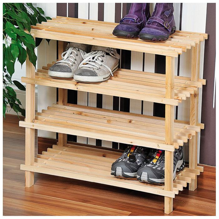Range chaussures - Bois - 4 niveaux