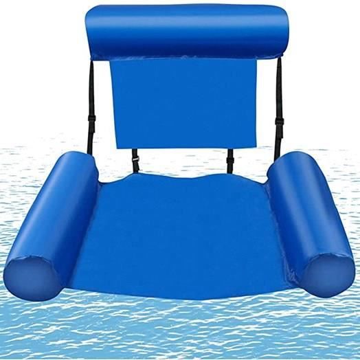 Hamac flottant pour piscine et mer, matelas gonflable, accessoire d'été pour adultes (bleu foncé) - Jeux - Jouets