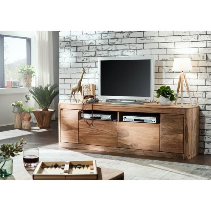 Meuble TV - Bois massif de palissandre teinté (Smoked cherry) - TORONTO #121