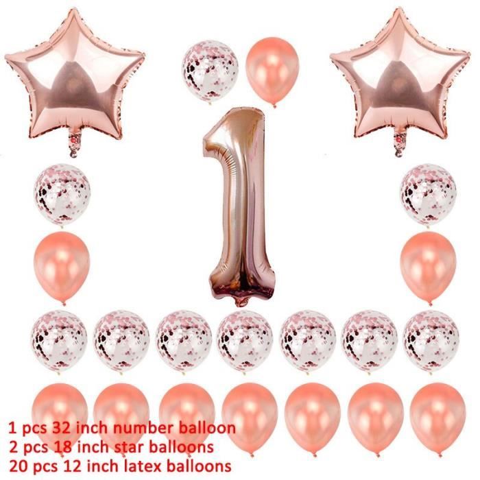 Ballons En Or Rose Premier Anniversaire Bebe Garcon Fille Decorations De Fete Mon 1 An 1st Modele 23pcs Rose Gold Jbhfcda Achat Vente Banderole Banniere Soldes Sur Cdiscount Des Le Janvier Cdiscount