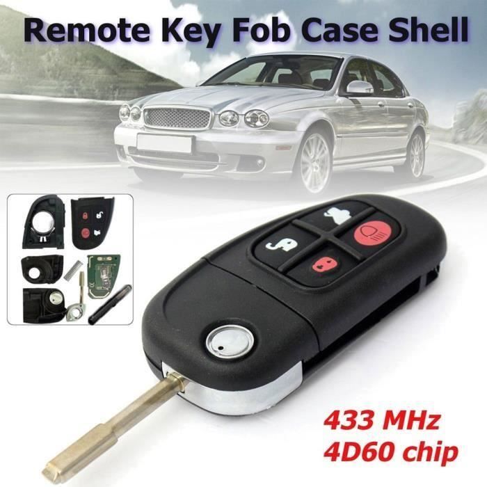 4 Boutons De Voiture A Distance Cle Fob 433 Mhz 60 Transpondeur Puce De Verre Pour Jaguar X S Xj Noir G01b28 Achat Vente Boitier Coque De Cle 4 Boutons De Voiture A Distanc Cdiscount