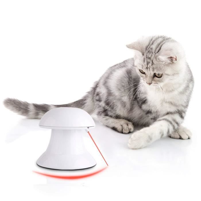 Jouet Chat Interactif Electronique Automatique Lumiere Jeu D Exercice De Divertissement 4 Modes De Vitesses Rotation De 360 Cdiscount